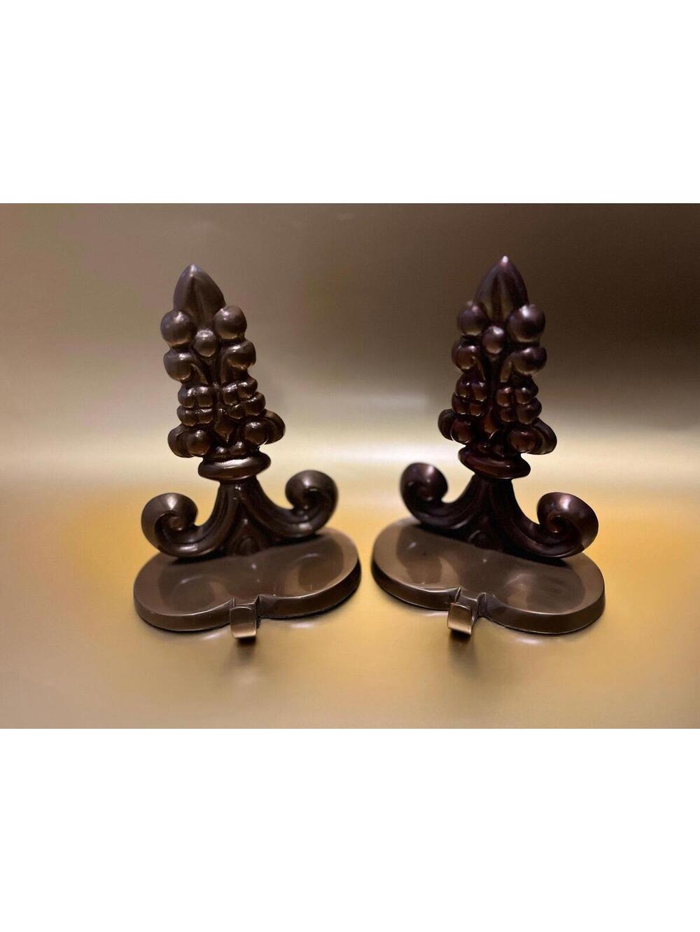 Pair of Vintage Lord & Taylor Decorative Metal Wall Hooks
